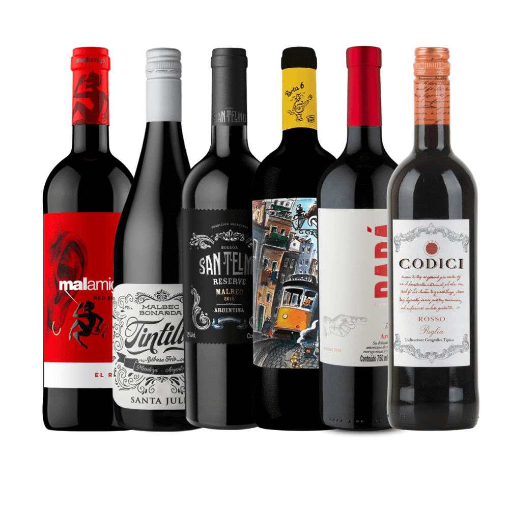 Combo Vinhos Tintos - 6 Unidades