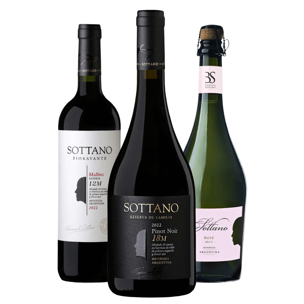 Kit Bodega Sottano: Malbec Reserva, Pinot Noir, Brut Rosé
