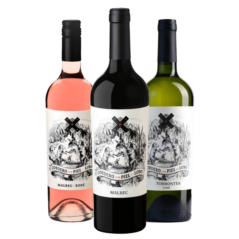 Kit Vinhos Cordero con Piel de Lobo: Rosé, Malbec, Torrontés