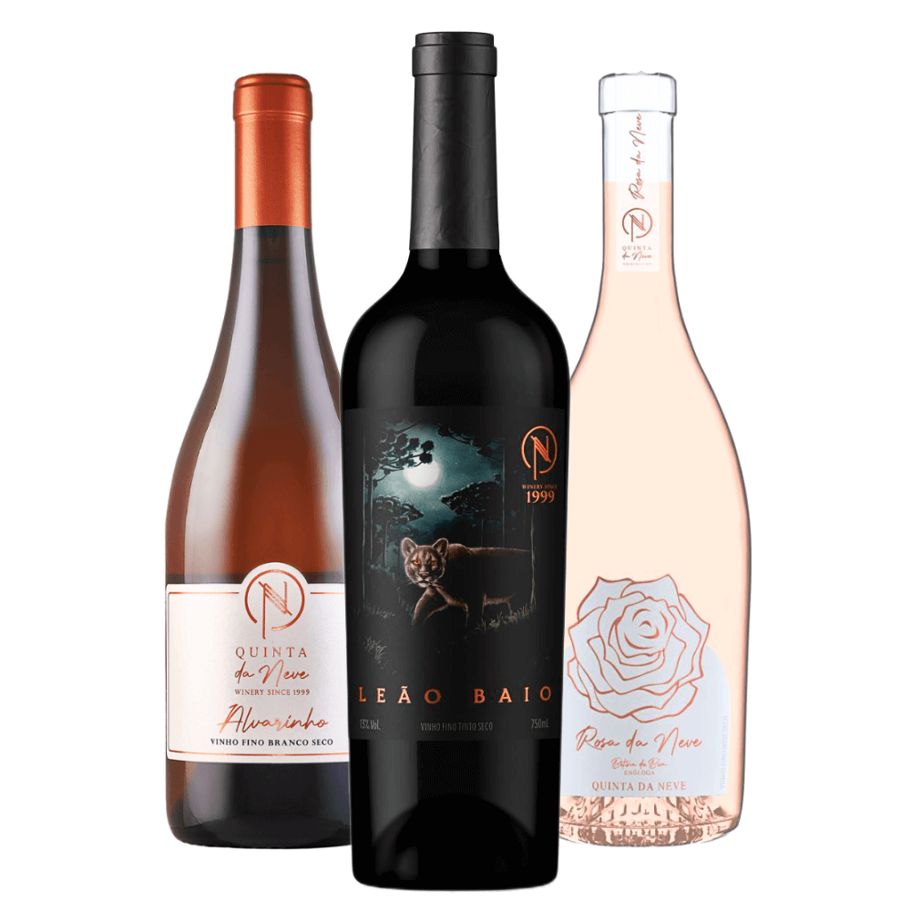 Kit Vinhos Quinta da Neve: Alvarinho, Leão Baio, Rosa da Neve