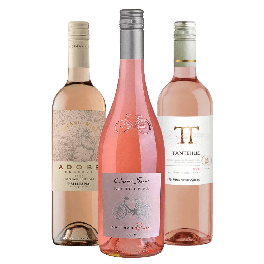 Kit Vinhos Rosés do Chile: Adobe, Cono Sur, Tantehue