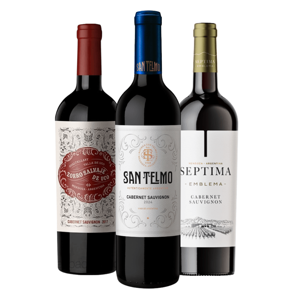 Kit Vinhos Tintos Cabernet Sauvignon - 3 Unidades