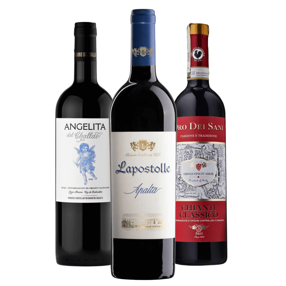 Kit Vinhos Tintos: Espanha, Chile, Itália