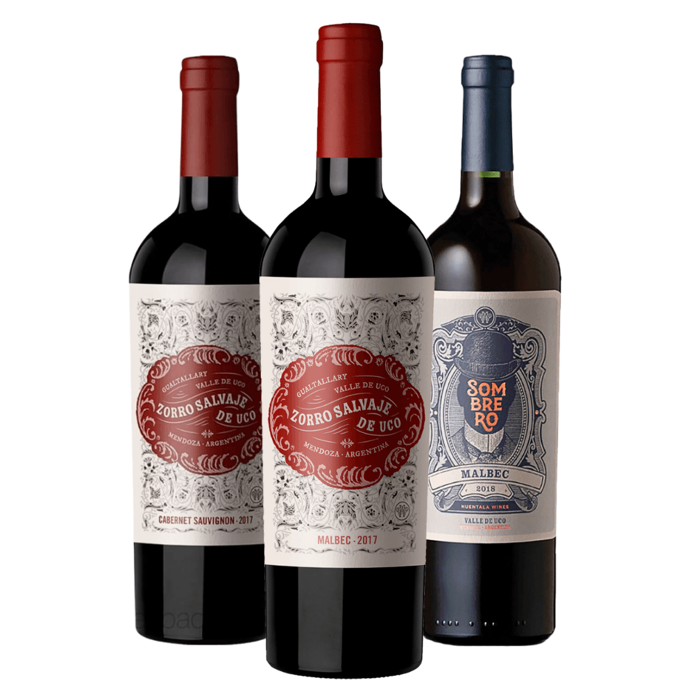 Kit Vinhos Tintos Huentala Wines - 3 Unidades