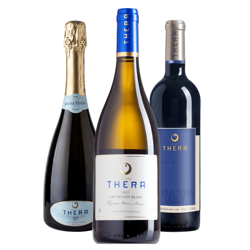 Kit Vinícola Thera Espumante, Sauivgnon Blanc, Merlot