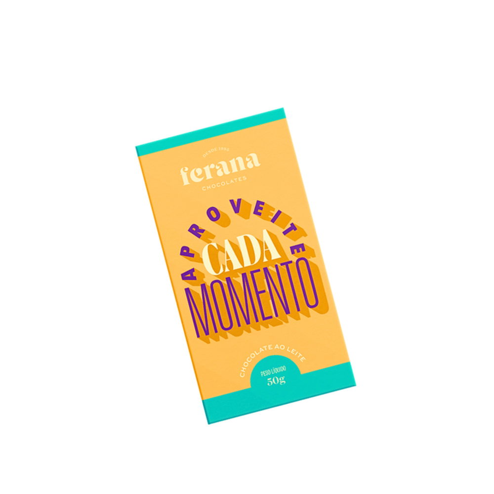 Tablete Chocolate Ferana Ao Leite Frases "Aproveite cada Momento" 50g