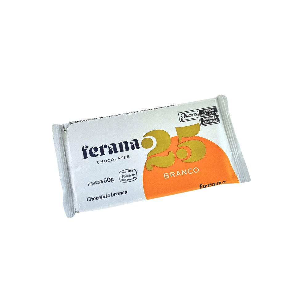 Tablete Chocolate Ferana Clássico Branco 50g