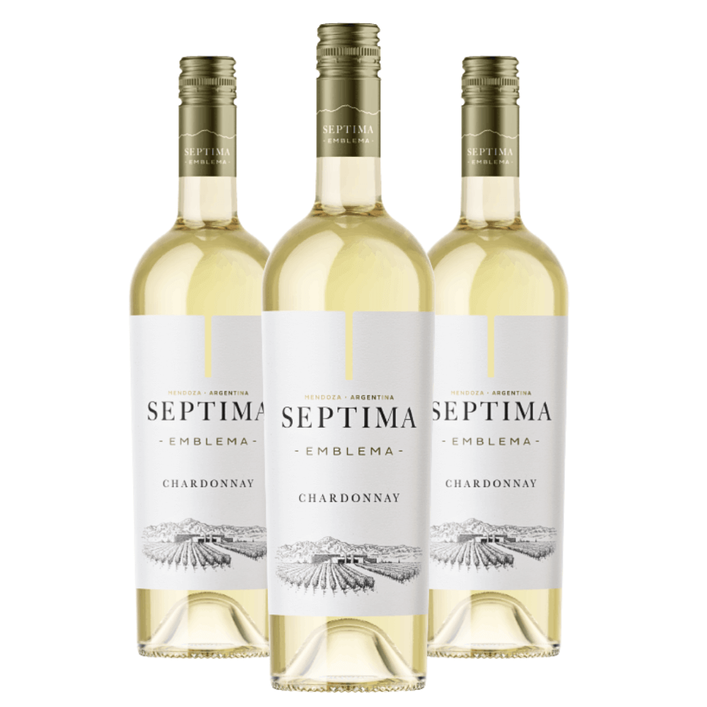 Vinho Bodegas Septima Emblema Chardonnay - 3 Unidades
