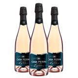 Espumante Casa Perini Extra Brut Rosado Lótus 750ml - 3 Unidades