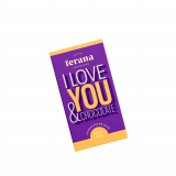 Tablete Chocolate Ferana Ao Leite Frases "I Love You" 50g